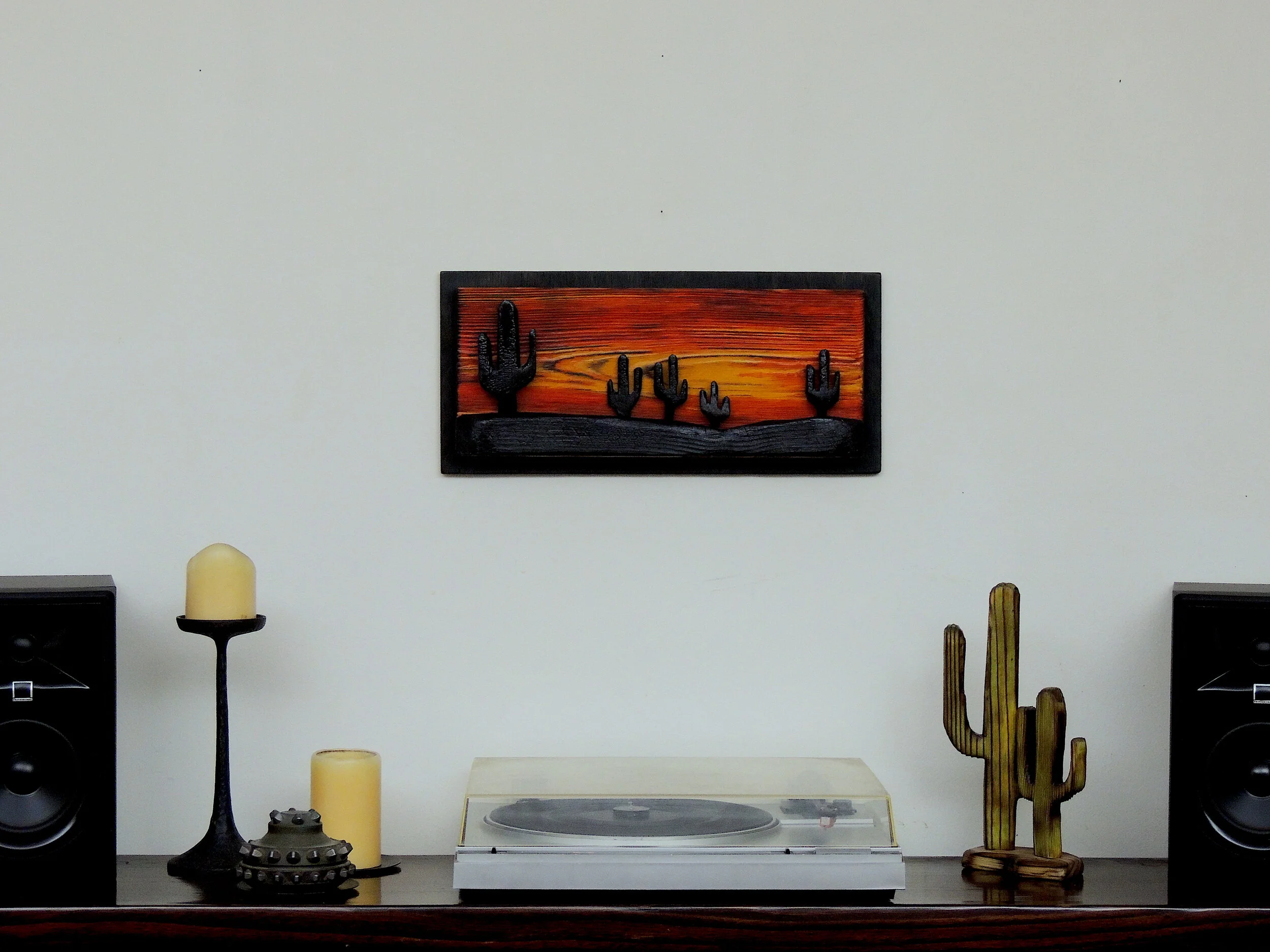 Shou Sugi Ban Wood Decorative Landscape Art - Oracle 0002 — Korzen